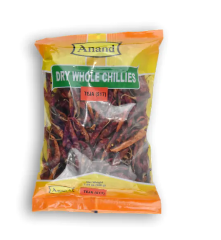 ANAND Dry Whole Chillies Teja S17 7.04 OZ